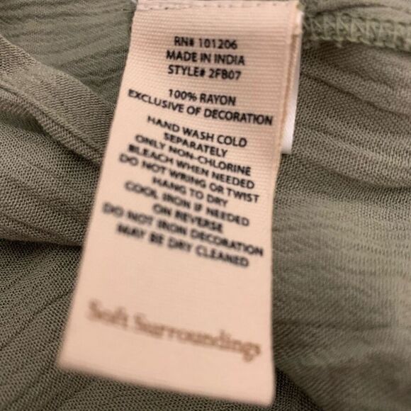 Soft Surroundings L boho loose fit embroidered long sleeves maxi dress tassels - Picture 9 of 9